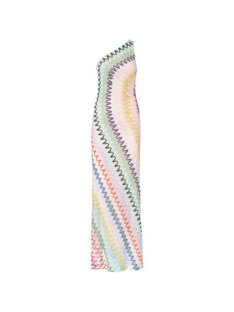 Missoni one-shoulder zig-zag maxi dress - Neutrals - zdjęcie produktu nr 1