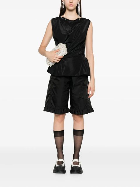 Simone Rocha draped peplum top - Black - zdjęcie produktu nr 2