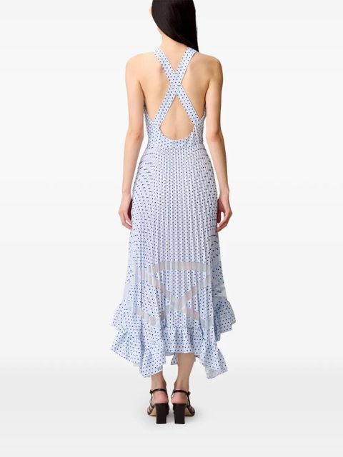 Claudie Pierlot ruffled midi dress - Blue