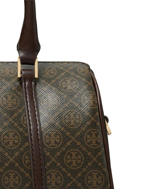 Tory Burch mini T Monogram Barrel tote bag - Brown