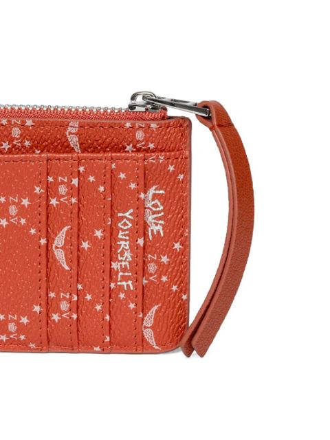 Zadig&Voltaire monogram-print cardholder - Orange