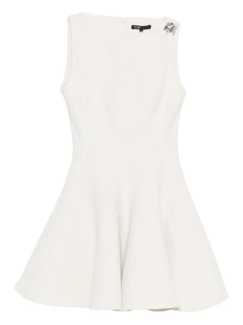 Maje buckle appliqué cotton dress - White - zdjęcie produktu nr 1