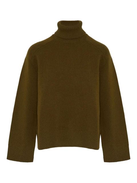 Yves Salomon turtleneck wide-cuff sweater - Green - zdjęcie produktu nr 1