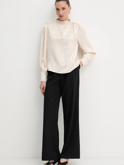 Fracomina bluzka damska kolor beżowy gładka FR25WT1020W41101