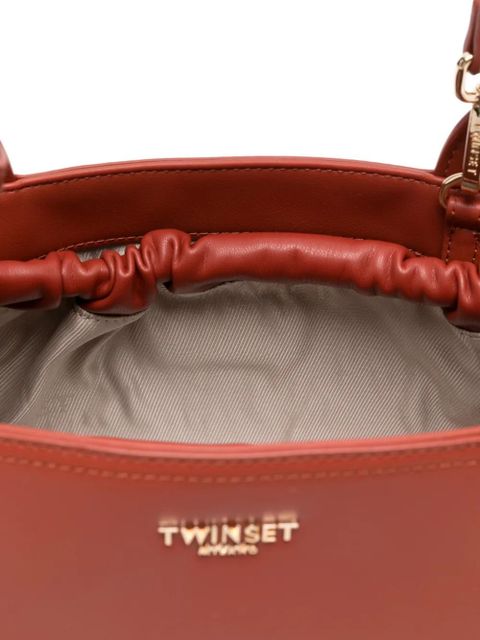 TWINSET logo-plaque tote bag - Brown