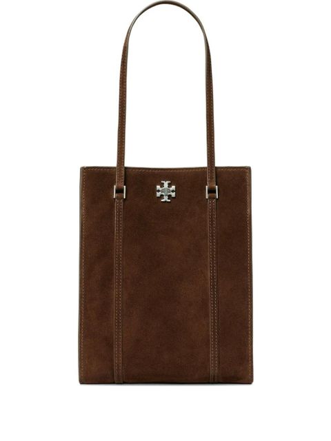Tory Burch small Kira turnlock suede tote bag - Brown - zdjęcie produktu nr 1