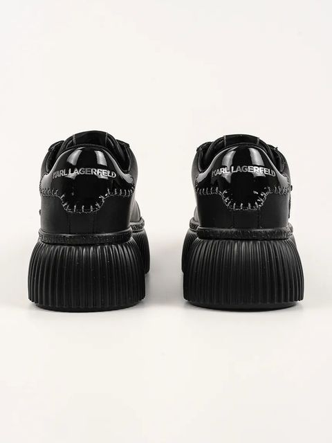 Karl Lagerfeld sneakersy skórzane KREEPER LO damskie kolor czarny KL42372C