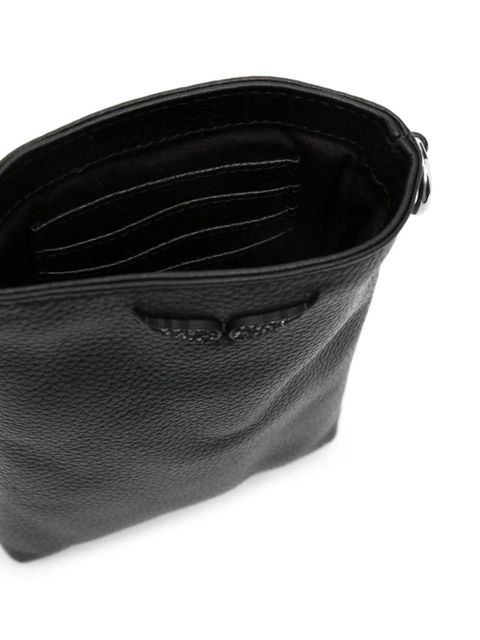 Zadig&Voltaire Rock leather phone pouch - Black