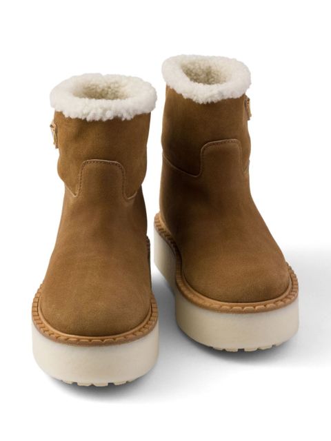 Prada suede booties - Brown