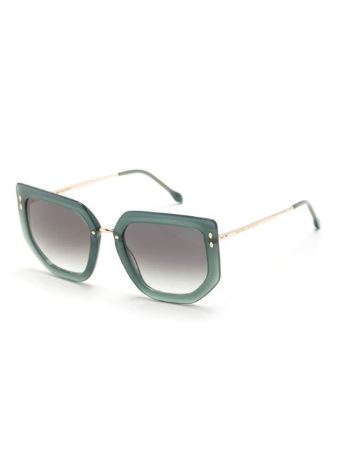 ISABEL MARANT cat-eye frame sunglasses - Green