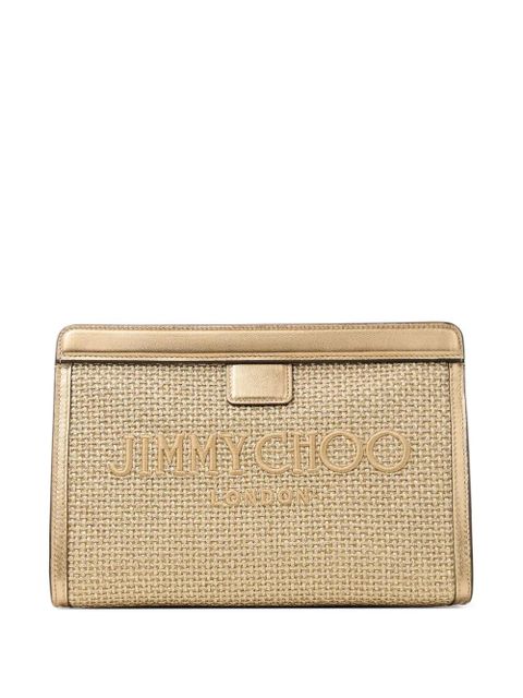 Jimmy Choo Avenue London logo clutch bag - Neutrals - zdjęcie produktu nr 1