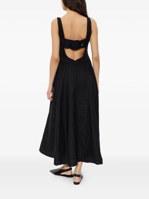 Cult Gaia buckle square-neck midi dress - Black