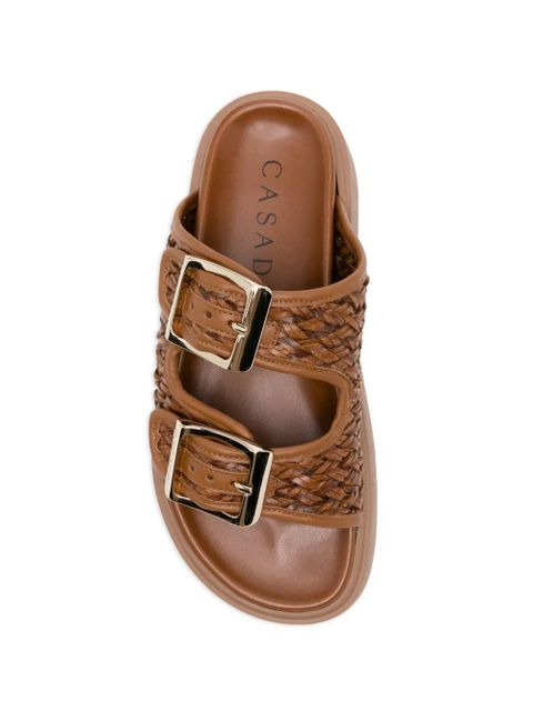 Casadei Birky buckle-detail sandals - Brown