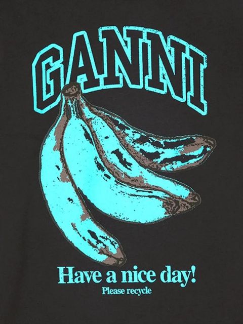 GANNI graphic-print T-shirt - Grey - zdjęcie produktu nr 2