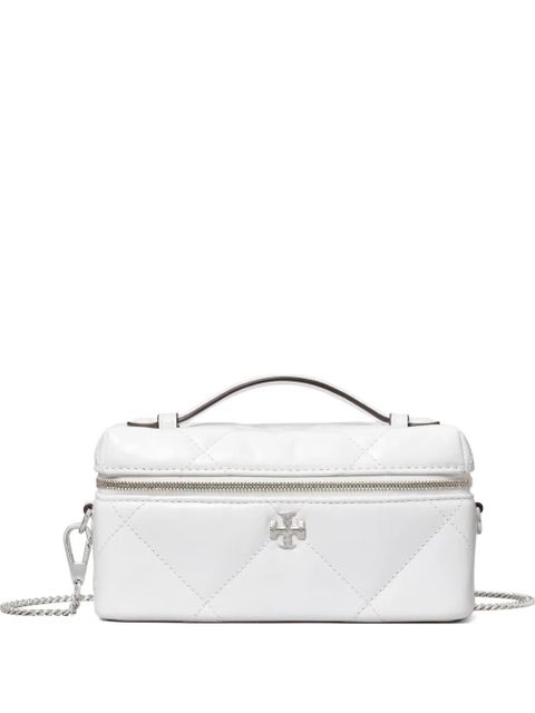 Tory Burch Kira diamond-quilt distressed vanity case - White - zdjęcie produktu nr 1