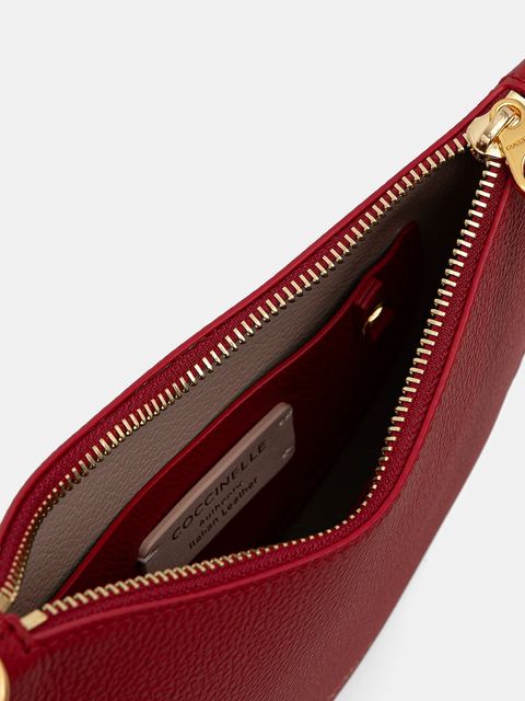 Coccinelle torebka skórzana COCCINELLESUNUP kolor czerwony E1.QKF.13.03.01