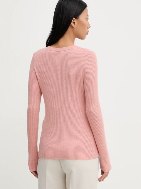 Marc O'Polo sweter z dodatkiem wełny damski kolor pomarańczowy 5000006938