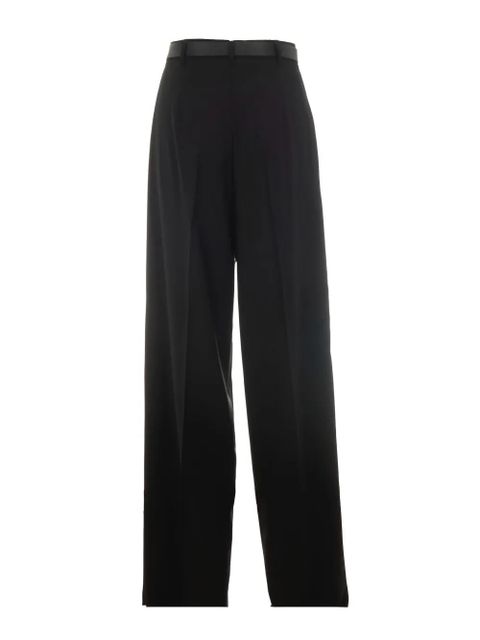 Max Mara buckle-fastening pleated trousers - Black