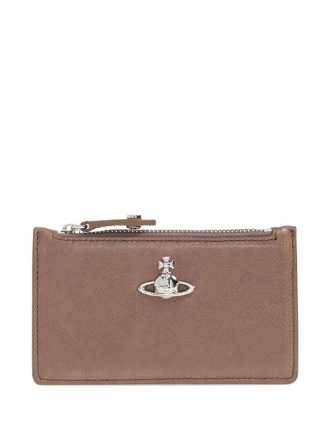 Vivienne Westwood Orb zip-top cardholder - Brown - zdjęcie produktu nr 1