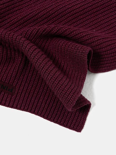 Pinko szalik z dodatkiem wełny damski kolor bordowy gładki 105996 A2Z4 - zdjęcie produktu nr 2