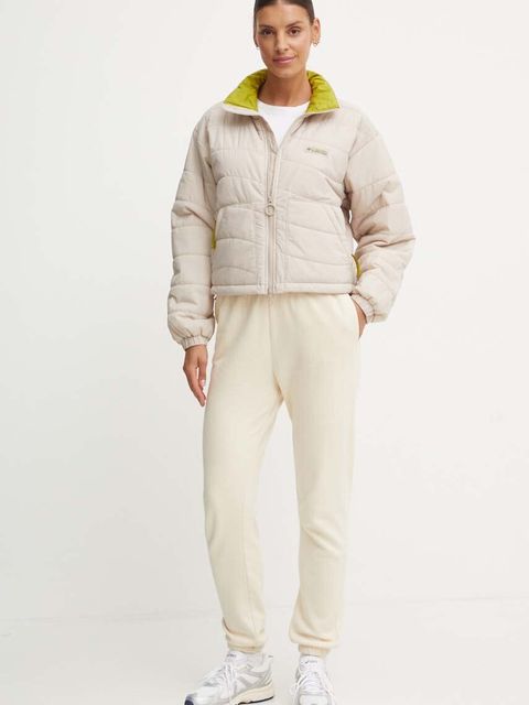 Columbia kurtka Wallowa Insulated damska kolor beżowy przejściowa oversize 2090751