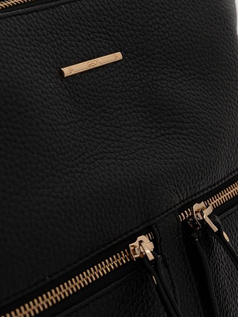 Geox plecak skórzany IRENIE damski kolor czarny duży gładki D25JVA 00046