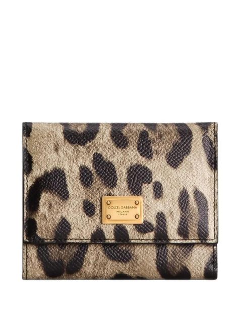 Dolce & Gabbana leopard-print zip wallet - Brown - zdjęcie produktu nr 1