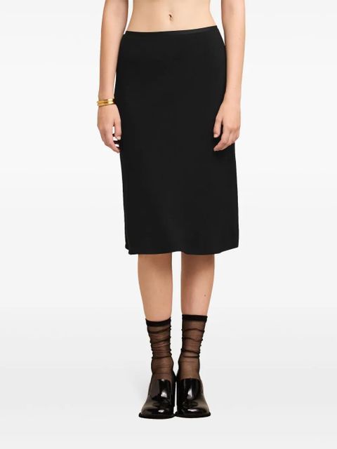 AMI Paris crepe midi skirt - Black