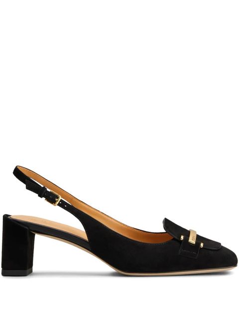 Tod's 50mm suede slingback pumps - Black - zdjęcie produktu nr 1
