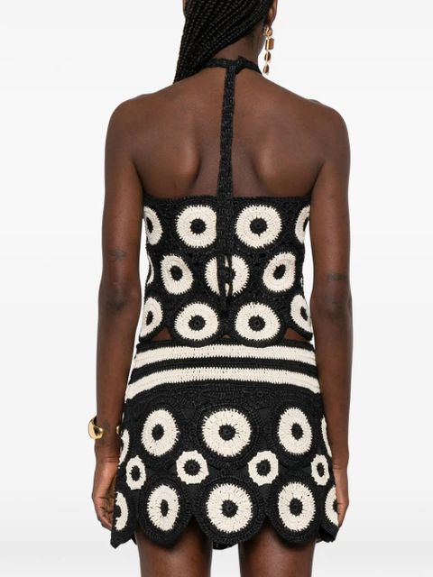 Simon Miller crochet cropped top - Black