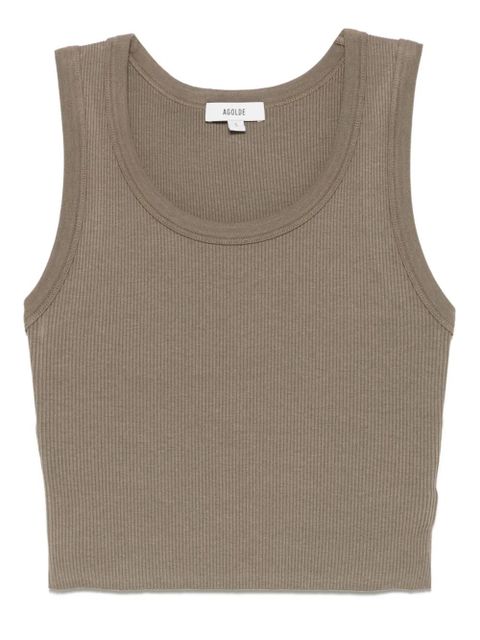 AGOLDE ribbed tank top - Green - zdjęcie produktu nr 1