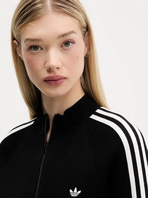 adidas Originals kardigan Slim Knit Tt damski kolor czarny JY2597
