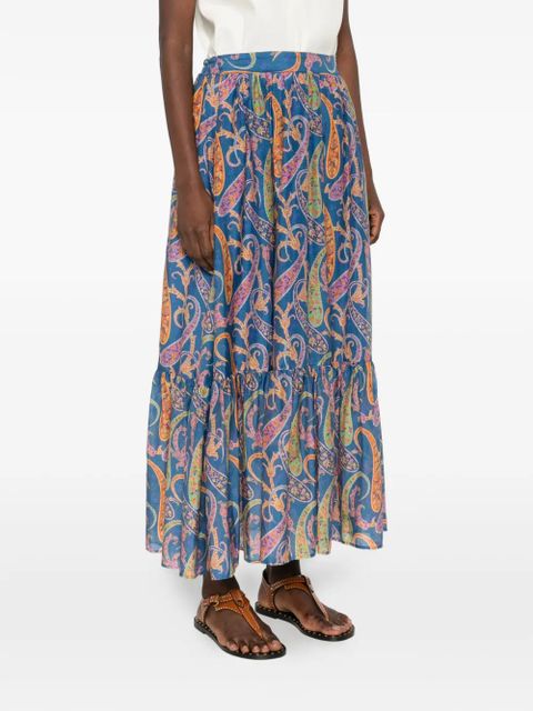 ETRO paisley-print maxi skirt - Blue