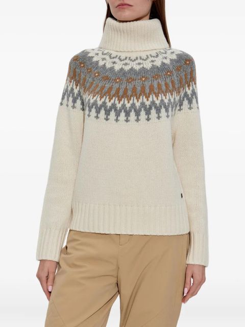 BOGNER Ingrid patterned turtleneck sweater - Neutrals - zdjęcie produktu nr 2