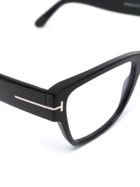 TOM FORD Eyewear cat-eye engraved-logo glasses - Black