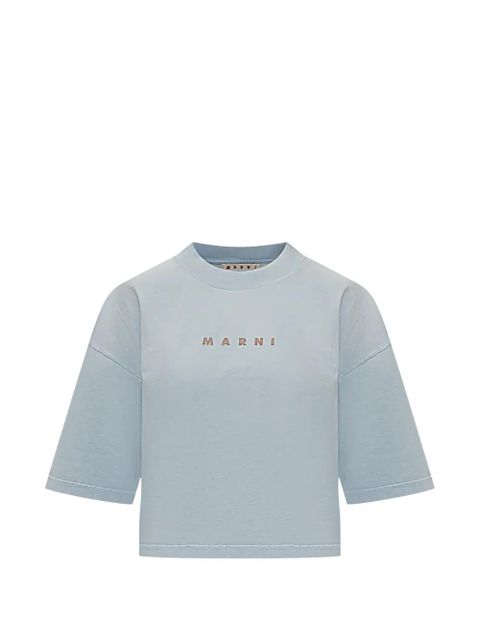 Marni cropped T-shirt - Blue - zdjęcie produktu nr 1