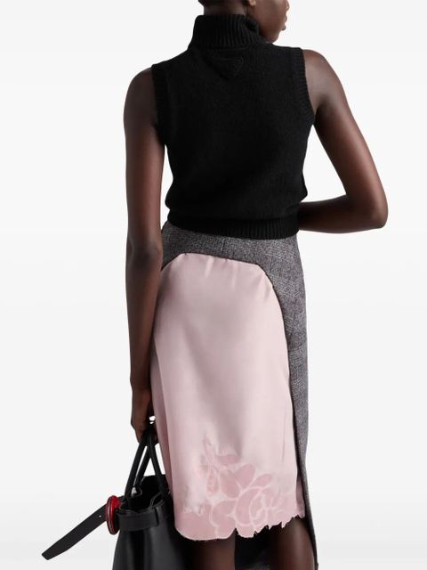 Prada roll-neck cashmere vest - Black