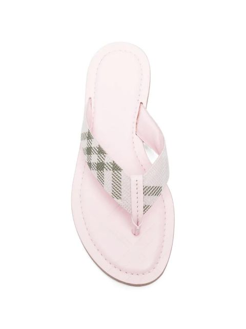 Burberry check-pattern sandals - Pink