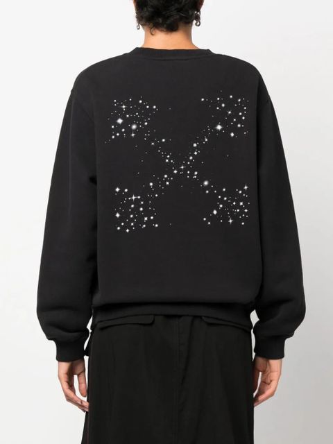 Off-White Bling Stars Arrow cotton sweatshirt - Black