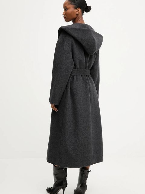 Answear.LAB płaszcz wełniany kolor czarny - zdjęcie produktu nr 2