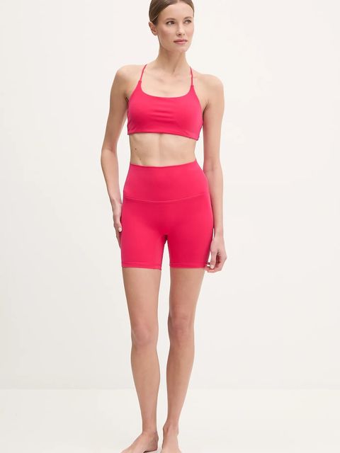 JOYINME szorty do jogi Movement kolor różowy gładkie high waist Szorty.Movement - zdjęcie produktu nr 2