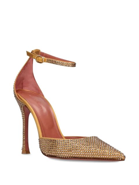 Amina Muaddi crystal-embellishment pumps - Gold - zdjęcie produktu nr 2