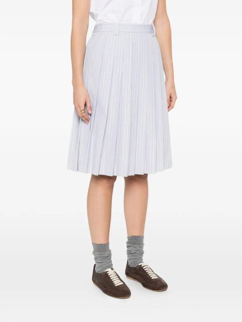 Miu Miu pleated striped midi skirt - Grey - zdjęcie produktu nr 2