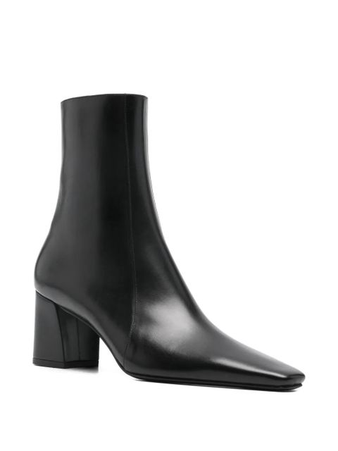 Saint Laurent square-toe block-heel boot - Black