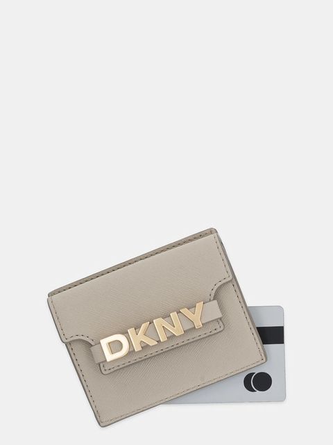 Dkny portfel skórzany damski kolor beżowy R52ZKM22