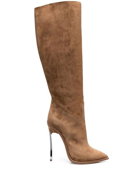Casadei suede stiletto boots - Brown - zdjęcie produktu nr 1