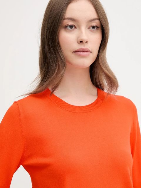 Sisley sweter damski kolor pomarańczowy lekki 17Q3M100F