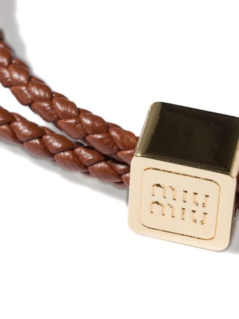 Miu Miu leather bracelet - Gold - zdjęcie produktu nr 2