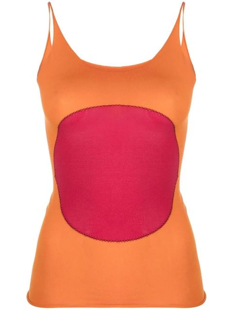 Marni contrast-patch cami top - Orange - zdjęcie produktu nr 1