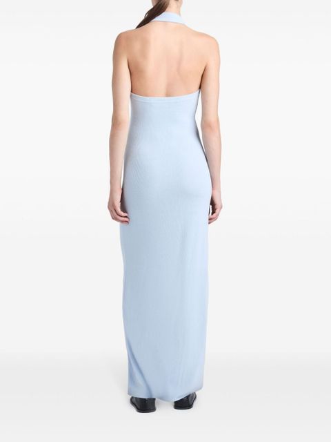 Proenza Schouler ribbed-knit halterneck dress - Blue